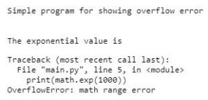 Python OverflowError | Working of Overflow Error in Python with Examples