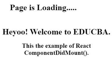 React ComponentDidMount() | of ComponentDidMount()