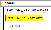 VBA Project Password Example 2-2