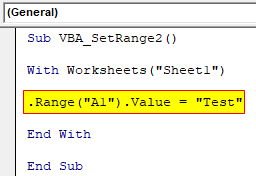 VBA Set Range Example 2-3