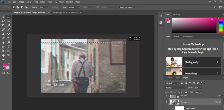 Как сделать vhs эффект в photoshop