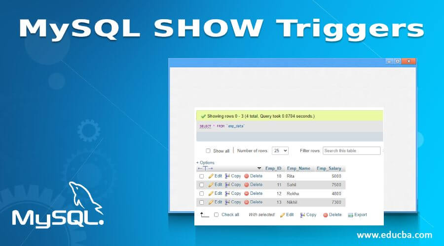 MySQL SHOW Triggers