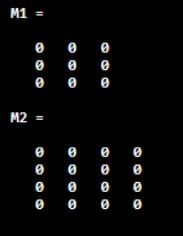 Matlab zeros() 2