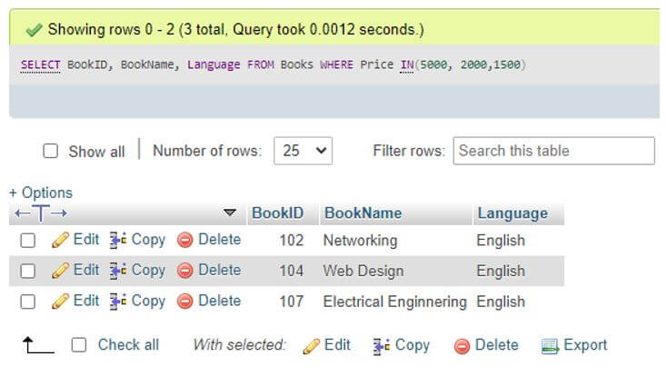 MySQL where in array 6