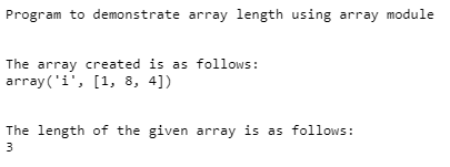 Python Array Length Example 2