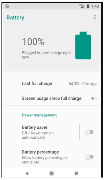 clicking of “Battery Usage Summary” Button
