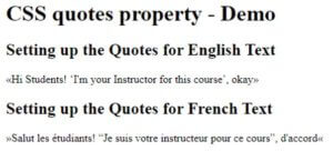 CSS quotes | How do quotes work in CSS with Examples