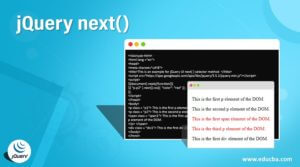jQuery next() | A Quick Glance of jQuery next() with Examples