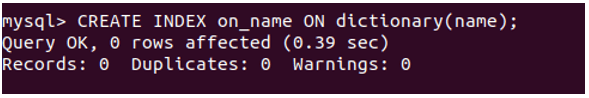 mysql add index output 4