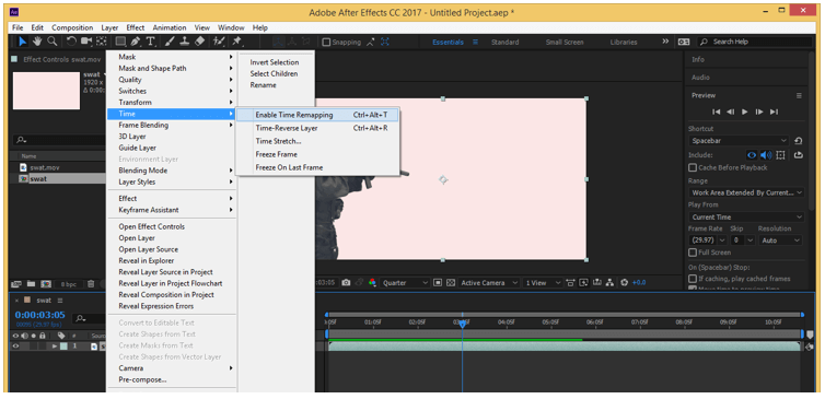 time remapping after effects output 5