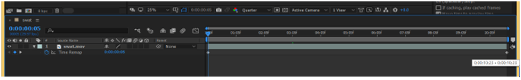 time remapping after effects