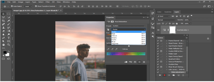 Action in Photoshop 11