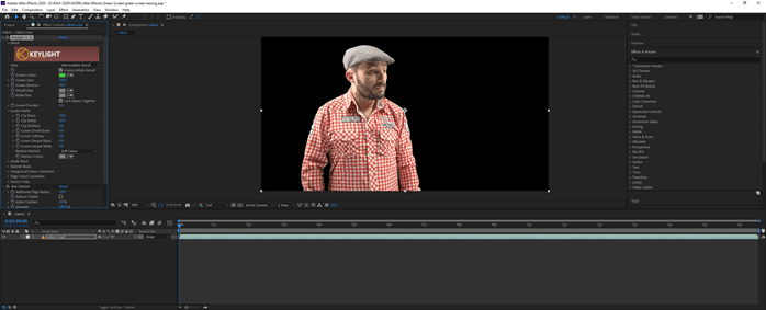 After Effects green screen output 10