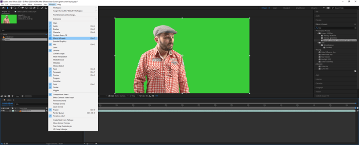 After Effects green screen output 3