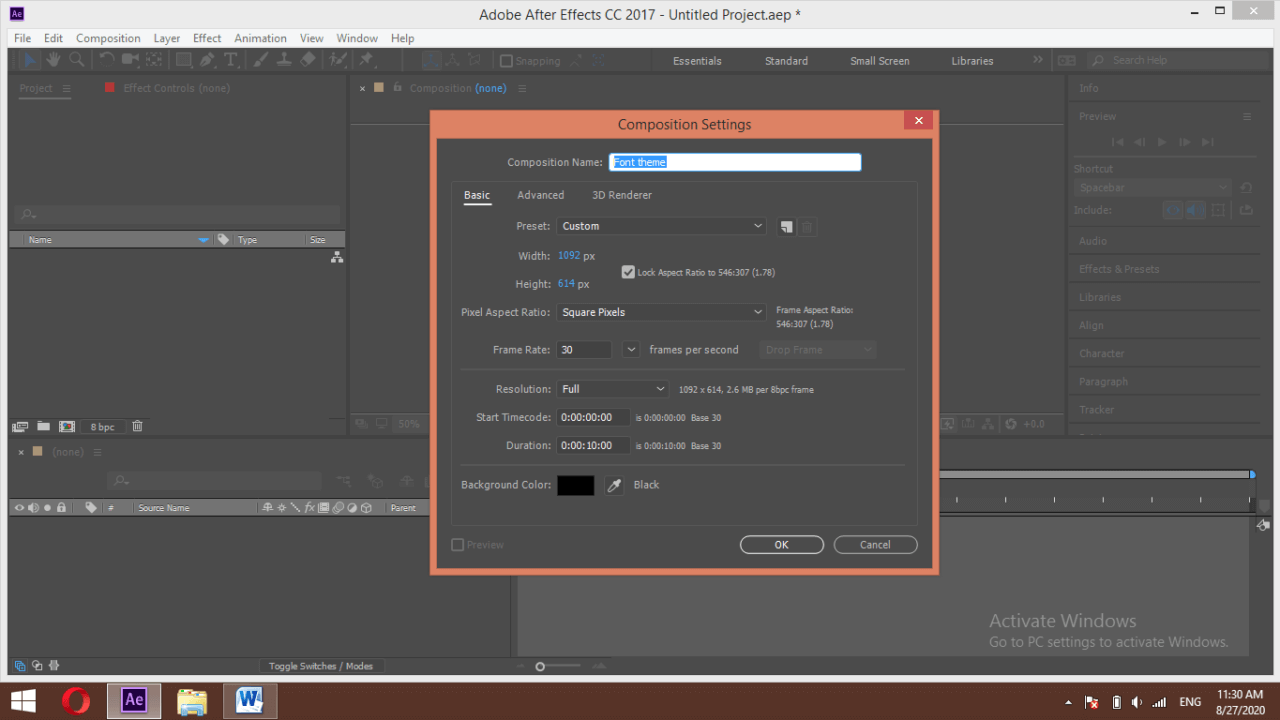 download font after effect