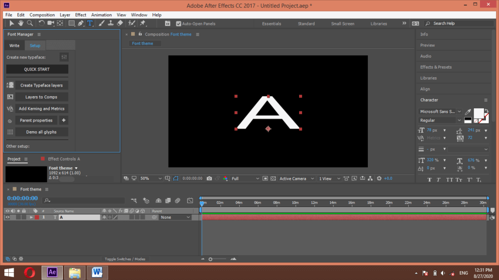 download fontmanager after effects