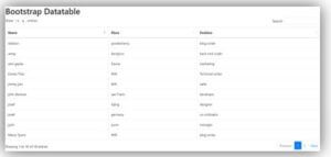 bootstrap datatable