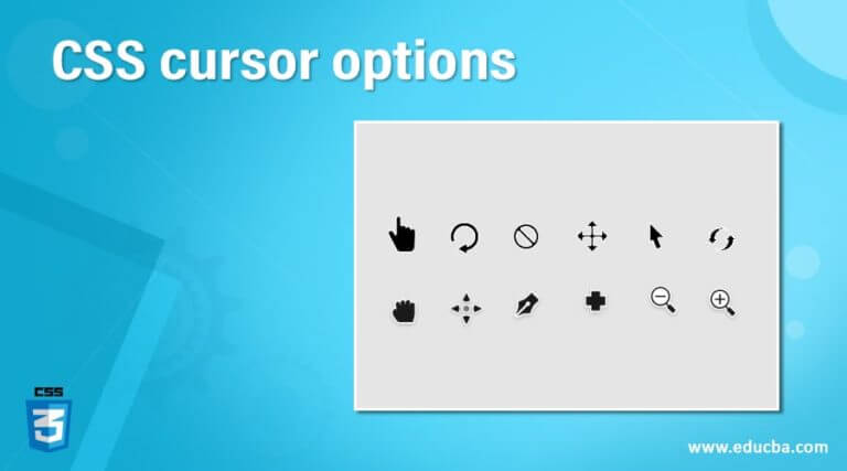 CSS cursor options | Learn the Examples of CSS cursor options