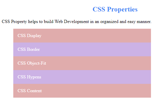 CSS cursor options output 3