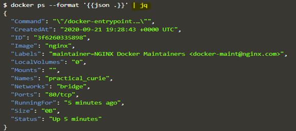Docker format output 3