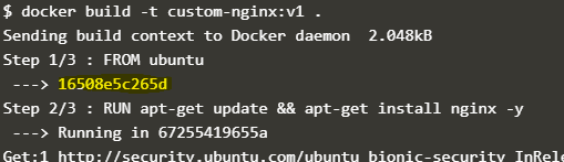 Docker list images output 3