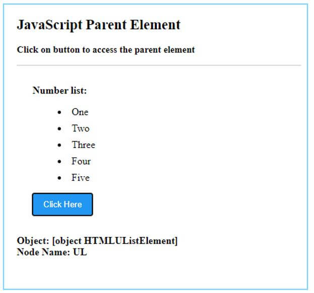 JavaScript Parent 1