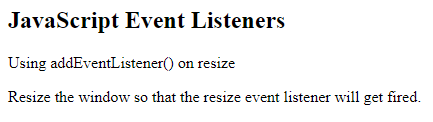 Javascript Event Listener output 3
