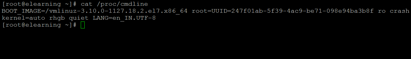 Linux kernel output 1