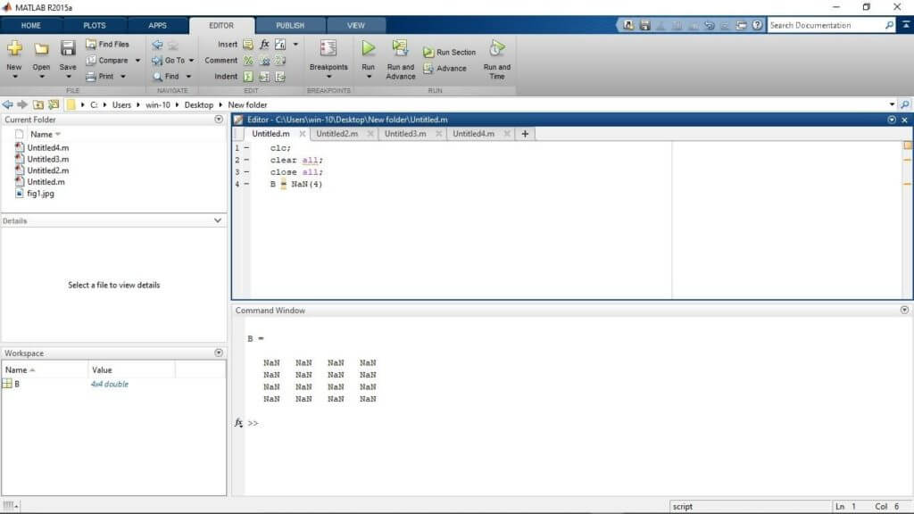 Matlab nan | How Nan Function Work in Matlab with examples?