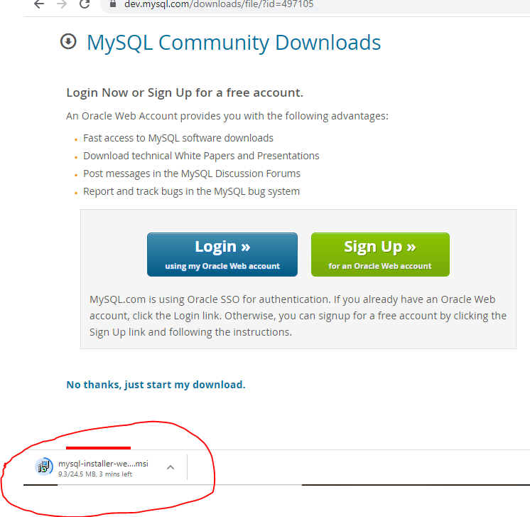 MySQL Community Server output 6