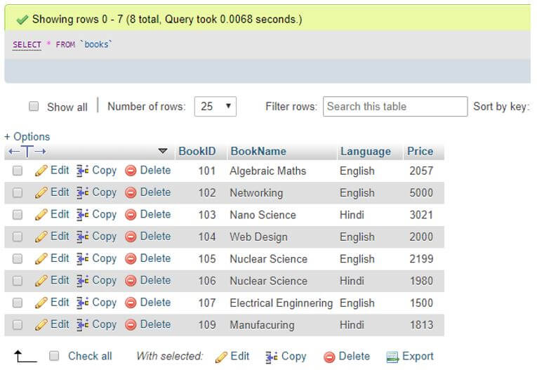 mysql show tables show too long