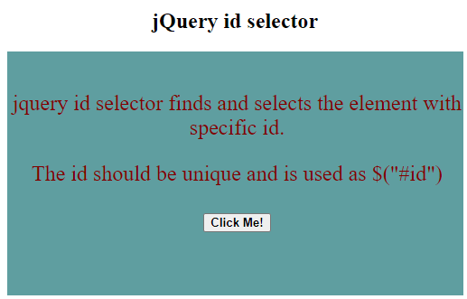 jQuery id Selector-1.1