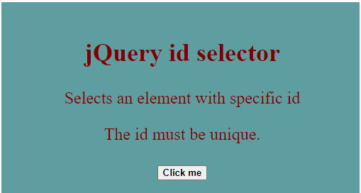 jQuery id Selector-4.1