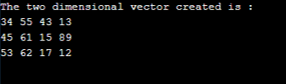 C++ 2D Vector 1