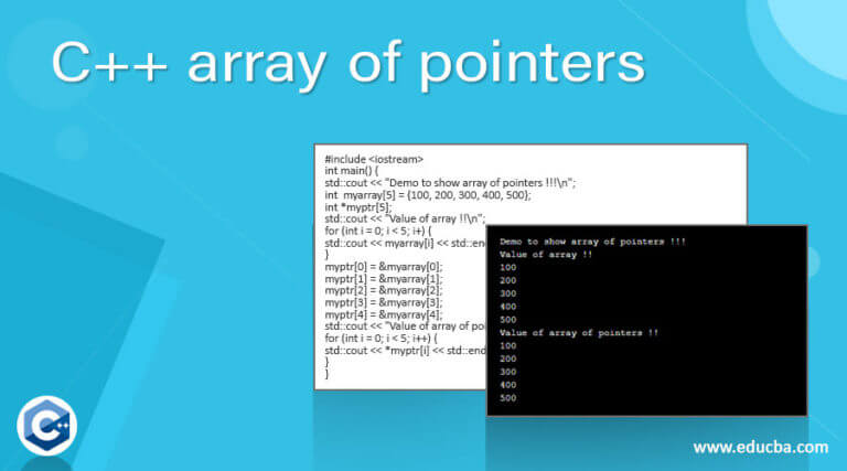 C++ array of pointers | How the array of pointers works in C++?