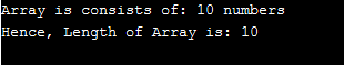 C++ lenth of array 1