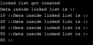 C++ linked list output