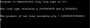 C++ long | Working of Long Data Type in C++ with Examples
