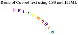 curved text html css