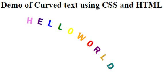 CSS Curved Text 1