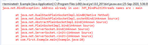 Java thread dump output 2