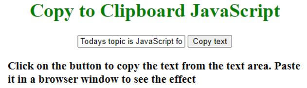 JavaScript Copy to Clipboard 9