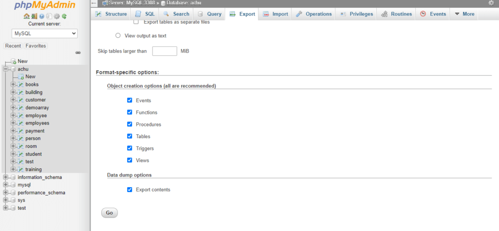 Mysql Export Schema | How to export schema in MySQL with example?