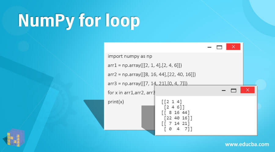 NumPy for loop