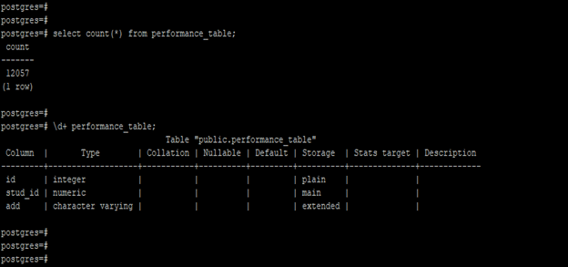 PostgreSQL Performance Tuning output 3
