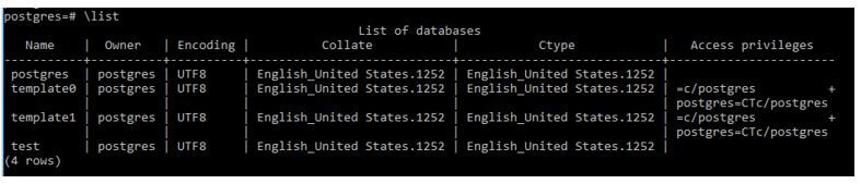 PostgreSQL Show Databases 4