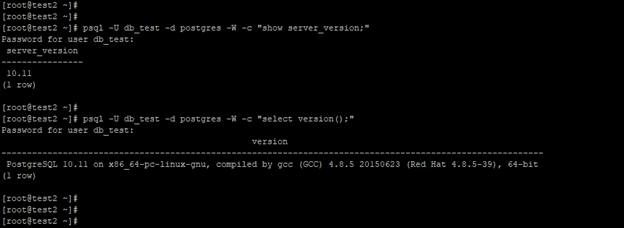 PostgreSQL show version output 4