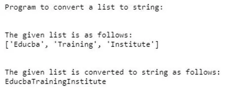 Python List to String 1