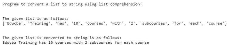 Python List to String | Quick Glance on Python List to String