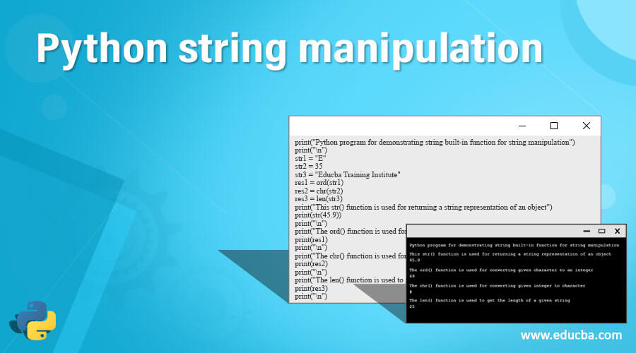 Python String Manipulation Working Of String Manipulation With Example